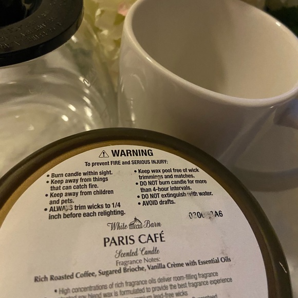 NWT🏷DISCONTINUED☕️🍶”Paris Café”White Barn Candle - Picture 7 of 8